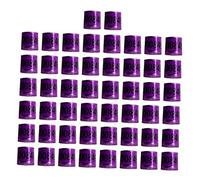 50 Pieces Aluminum Pigeon Leg Rings, Numbered, Reusable Identification Management Tool, Poultry Farming Supplies, Small Birds, violet