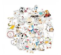 50 Pieces Animal Stickers Pack, Unique Funny Duck and Goose Meme Stickers, for Phone Case Laptop Water Bottle, Cute Cartoon Designs for Kids Children, 4.25x5.72cm