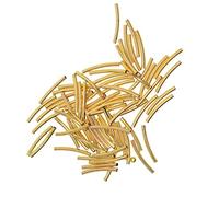 50 Pieces Beading Tube Beads Smooth Tube Finding Jewelry Making DIY Golden, 20x2mm