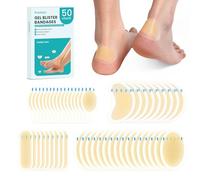 50 Pieces Blister Plasters for Feet - Promifun(Mixed Size) Hydrocolloid Plasters - Water Resistant Hydrocolloid Bandages for Foot,Heel - Gel Blister Bandages for Prevention & Recovery, Variety Pack