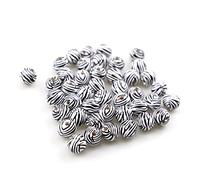 50 Pieces Craft Beads for Jewelry Making Bracelets Bag Charm Keychain Pendant 16mm Cow Print Bead Leopard Print Bead