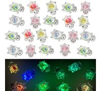 50 Pieces Cute Resin Turtles for Crafts, Luminous Small Resin Turtles with Colorful Sequins, Dollhouse Tiny Turtles for DIY Craft Fairy Garden Micro Landscaping Decor, Aquarium & Potted Plants Decor