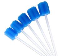 50 Pieces Disposable Oral Swabs Bulk Mouth Sponge Stick Swabsticks Unflavored for Elderly Kids Adults Mouth & Gum Cleaning