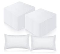 50 Pieces Disposable Pillowcases Single Use Pillow Case 21 x 30 Inches White Pillow Case with Envelope Closure Standard Size Spa Pillow Covers Against Stains and Spills for Hotel Travel