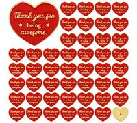 50 Pieces Employee of The Month Lapel Pin Leaving Gifts for Colleagues Metal Heart Brooch Staff Employee Appreciation Gifts Thank You for Being Awesome Class Gifts from Teacher Positive Pins