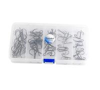 50 Pieces Fishing Hook Sharpened Treble Hooks 5 Sizes 2/0# 1# 3# 5# 7# Fishhook