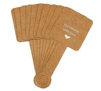 50-Pieces Foldable Adhesive Cards Multipurpose Labels Display Cards for Jewelry Handmade and Exhibitions Product Labeling Stickers