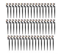 50 Pieces G Type Rotary Sprinkler Nozzle With 20 Cm Ground Stake For Farm Irrigation System Adjustable Water Spray Head Garden Tool Black