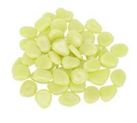 50 Pieces Glow In Dark Pebbles for Aquarium Fish Tank Garden Walkway and Pathway Decorative Luminous Stones for Yard Patio Lawn and Indoor Plants (Yellow)