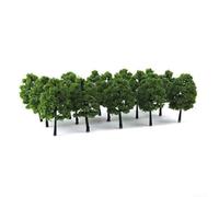 50 Pieces Ho Scale Model Trees 1:100 Ratio Plastic Miniature For Realistic Diy Landscape Scenery And Train Railway Layout Decoration Architectural Display Diorama Building Supplies Greenery Set