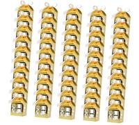 50 Pieces Hollow Out Film Candy Boxes for Parties Elegant Weeding Candies Packaging Boxes with Ribbon Party Supplies Elegant Wedding Supplies