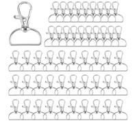 50 Pieces Lobster Clasps,25mm Width Swivel Trigger Snap Hooks,360° Rotation