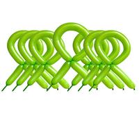 50 pieces Long Magic Balloons DIY Modelling Twisting Balloon Animals 260Q Plain Latex Party Balloons for Birthday Party Christmas Decorations Light Green Color