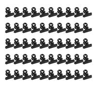 50 Pieces Metal Hinge Clips, 22mm Black Bulldog Clips with Strong Spring Metal Letter Clips Small Paper Clip Clamp for Files Food Bags Photo