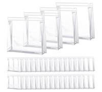 50 Pieces Mini Clear Makeup Bag Organizer Pouches Small PVC Transparent Waterproof Makeup Bag Plastic Cosmetic Organizer Bag with Zipper for Women Men Travel Toiletry Vacation Bathroom