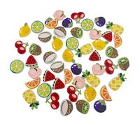 50 Pieces Mini Fruit Iron On Patches,Cute Iron On Patches,Embroidery Patche for Clothing Bag Scrapbook Hat Decorating Supplies DIY Craft Kits (Mini Fruit)