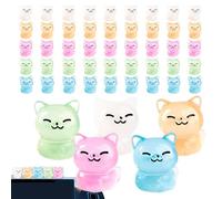 50 Pieces Miniature Cat Figurines, Glow in the Dark Animal Sculptures Desktop Ornament Cute Cat Statue Resin Figurine for Garden Home Car