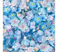 50 Pieces Mixed Slime Charms Set,Cute Resin Flatback Beads Making Kit,Slime Charm Making Ornaments Supplies for DIY Crafts,Scrapbooking,Phone Charm Crafting (Style-F)