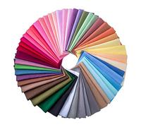 50 Pieces Multi-Colors Fabric Patchwork Cotton Mixed Squares Bundle Sewing Quilting Craft, 50 Colors (10 x 10 cm)