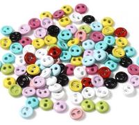 50 Pieces Multicolor Mini Buttons 3mm Scrapbooking Decoration Sewing Accessories Doll Clothes Round Holes Card Making Scrapbooking Buttons Sewing Accessories