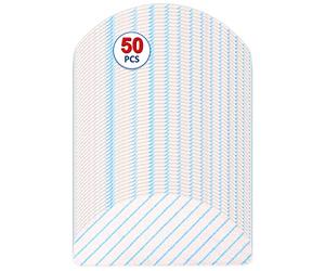 (50 Pieces) N10 CHAIN PEAK Disposal Mop Pads for ECOVACS DEEBOT OZMO N10/ N10 Plus/ T8/ T8+/ T8 AIVI/ T9/ T9 MAX Vacuum Cleaner Wipes, Wiping Pads, Disposable Mop Pad