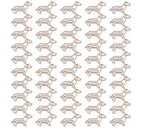 50 Pieces of Dachshund Paper Clips, Creative Paper Clips, Fun and Cute Paper Clips, Metal Animal Paper Clips