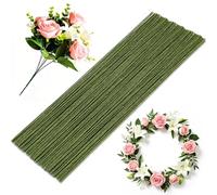 50 Pieces of Florist Wire, 1mm Green Craft Wire (18 Gauge), 30cm Long