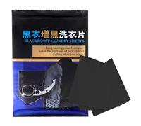 50 Pieces of Practical Sheets of High Durability Black Garment Dye | Restorer for Dark Garments Laundry Products, Home School Office Apartment Outdoor Travel Washing T-Shirts Jeans
