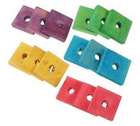 50 Pieces Parrot Wood Chip Bite DIY Set, Mixed Color Bird Chew for Parrots and Cockatiels, Educational and Fun Pet Accessories for Bird Cage Enrichment