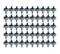 50 Pieces Pressure Compensation Drip Irrigation Emitters Designed for Steady Flow Rate and UV Resistant Construction for Outdoor Garden Use (4LGray)