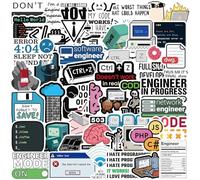 50 Pieces Programming Stickers for Water Bottle|Vinyl Waterproof Sticker Laptop Skateboard Phone Car Decals for Teens Adults Party Favors Supplies Decor (Hackers Decals)