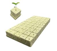 50 Pieces Rockwool Planting Cubes,25 x 25 mm, Drilled Starter Blocks for Seed Germination, Cloning, and Tower Garden,Hydroponic Seedling Rockwool Cube for Indoor Plants