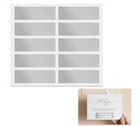 50 Pieces Scratch Off Stickers, Silver Rectangle Self-Adhesive Holographic Labels for Reveal Cards, Surprise Gift Notes, Games, Fundraisers, Promotions