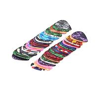 50 Pieces/Set Colorful Guitar Picks 0.7mm Guitar Picks Triangle For Acoustic Ukulele Bass