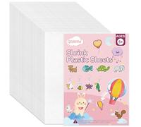 50 Pieces Shrink Plastic Sheets, Shrinky Paper Shrink Dink Sheets Shrink Art Paper for Keychain Crafts DIY Creative Ornament (5.8 X 4.1 inch)