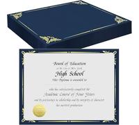 50 Pieces Single Sided Award Certificate Holder with Gold Foil Border for 21 x 28 cm Certificates Cardstock Document Papers Diploma Covers Graduation Competition Supplies