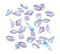 50 Pieces Specific-Shaped Glass Crystal Set 3D Tips Decoration Nail Art Rhinestones Manicure Accessories Wedding Dress Purple