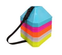 50 Pieces Sports Training Cone Agility Cone Marker Cone Practice Cone Polyethylene Stackable Construction with Hollow Top and Flat Base suitable for lanes agility outdoor practice gym training