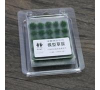 50 Pieces Static Grass Clusters for Miniature Model Railroad and War Chess Scenery, Adds Realistic Touch to Model Landscapes and Architectural Displays (Dark green)