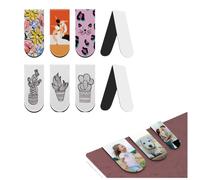 50 Pieces Sublimation Blank Magnetic Bookmark Book Marker Clip Sublimation DIY Heat Transfer Print Page Marker for Home Students Teachers Classroom Office Reading Supplies