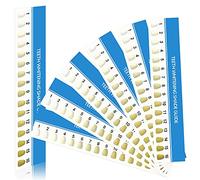 50 Pieces Teeth Shade Guide Teeth Whitening Shade Chart Tooth Bleaching Guide Porcelain Dental Teeth Color Cards Dental Equipment for Dentist or Household Oral Care