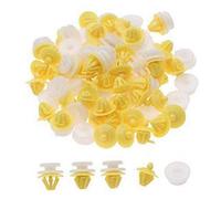 50 Pieces Universal Car Fastener Clips for Interior Trim Panel Door Compatibility with Multiple Vehicles Yellow