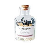 50 pieces Vintage Safety Matches Wooden Matches with Glass Jar Decorative Accessories for Home, Fireplace (Black)