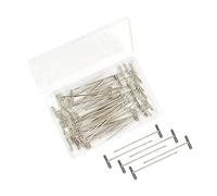 50 Pieces Wig Head Pins T-pins T Shaped Needles Straight Pins for Wig Mannequin Head Modelling Crafts (2 Inches)