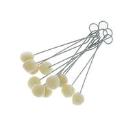 50 Pieces Wool Daubers Ball Brush Leather Dye Dauber Dyeing Applicator with Metal Handle for DIY Crafts Projects