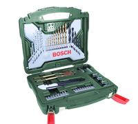50-Pieces X-Line Titanium Drill and Screwdriver Bit Set for Wood, Masonry and...