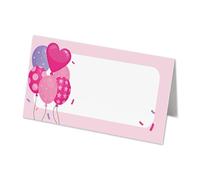 50 Pink Name Place Cards - 8cm by 4cm Place Name Cards for Table Setting, Christmas, Parties, & Wedding Decoration (Pack of 50)