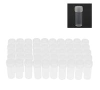 50 Plastic Bottles, 5ml Small Container for Paste, Pills, Granular Objects with Good Sealing and,