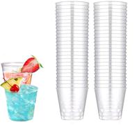 50 Plastic Shot Glasses - Clear Plastic Drinking Party Shot Cups | Perfect for Vodka Jager Bombs Jelly Bomb Shot Disposable | Hen Party Stag Do Fun Games | Dessert Shots | 30ml Hard Plastic