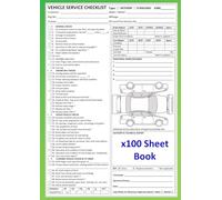 50 Point Inspection Vehicle Service Checklist & Job Invoice Book - x100 A4 Sheet Book